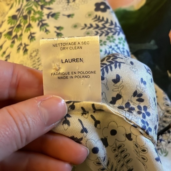 La Prestic Ouiston Lauren Floral Print Silk Popover Blouse Size 4 XS - Picture 9 of 10